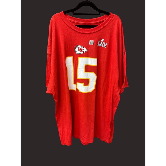 Patrick Mahomes Kansas City Chiefs Super Bowl LIV T-Shirt 3XL NFL Team Apparel - Picture 1 of 6